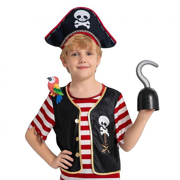 Fato Pirata Do Gancho Menino