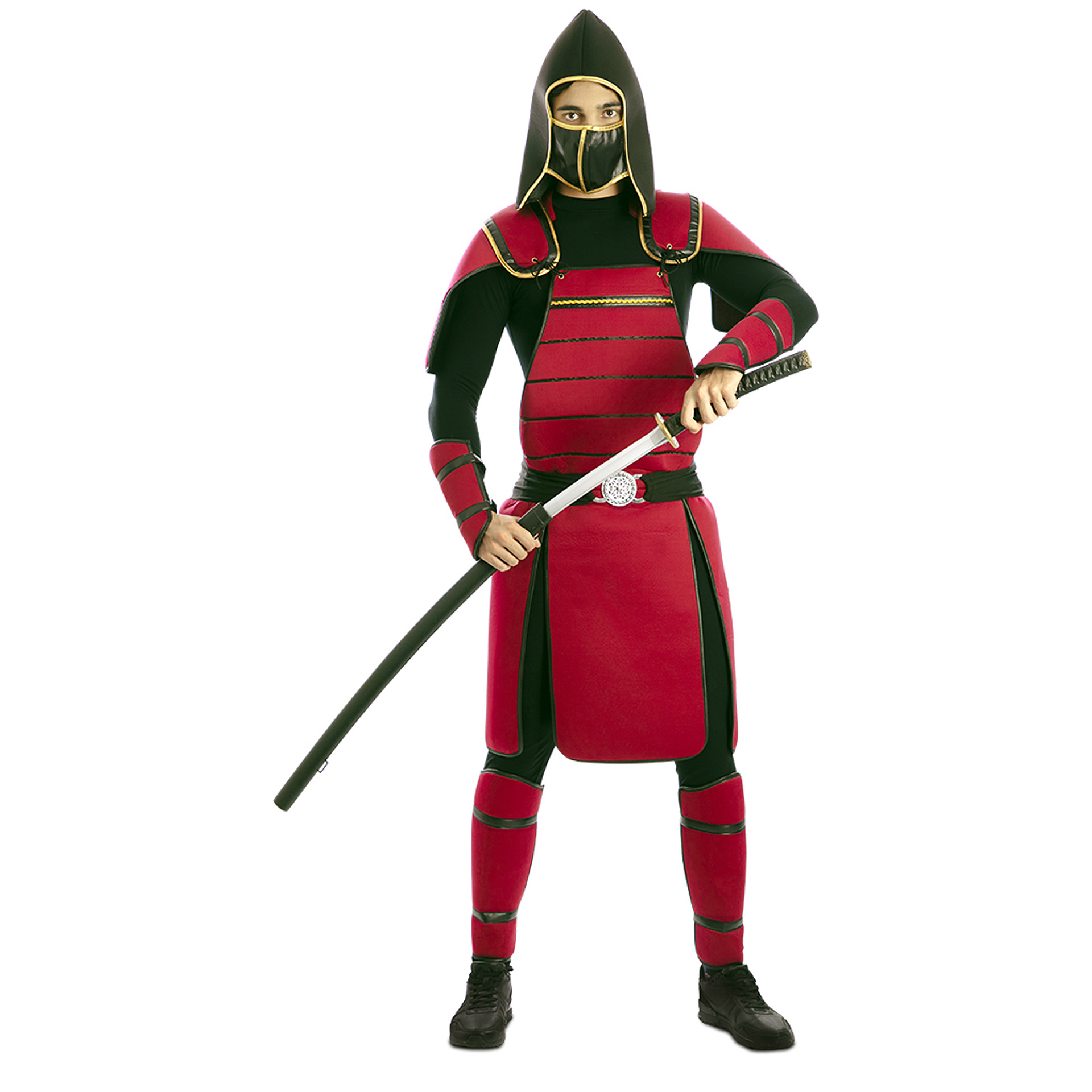 Fato Samurai Vermelho Homem