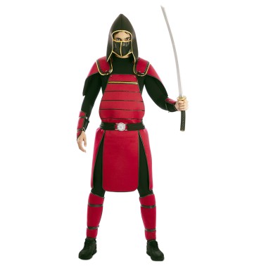 Fato Samurai Vermelho Homem