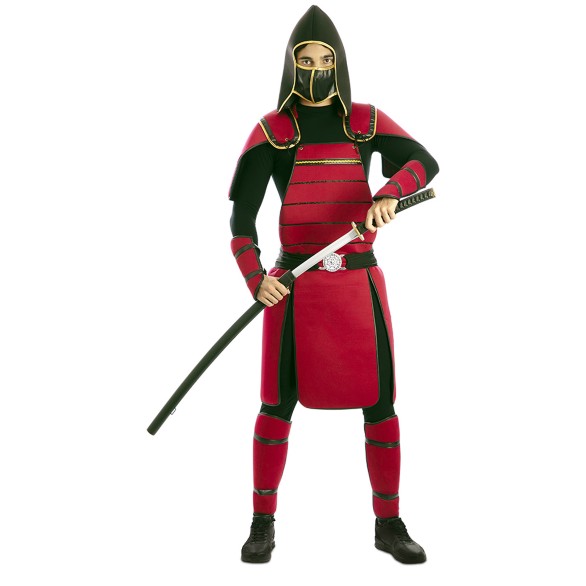 Fato Samurai Vermelho Homem