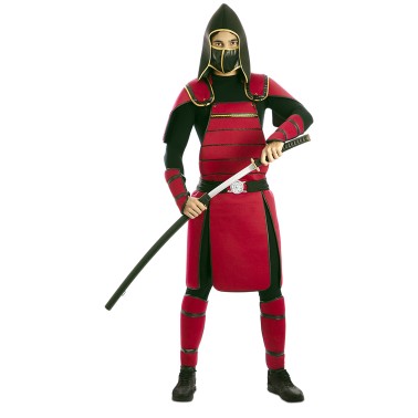 Fato Samurai Vermelho Homem