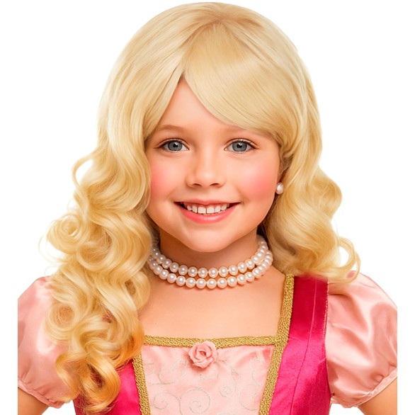 Peruca Loira Princesa Infantil