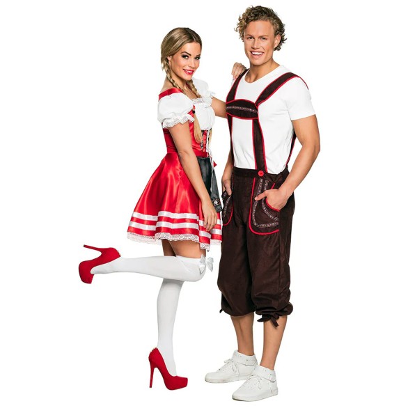 Fato Tirolesa Oktoberfest Vermelho