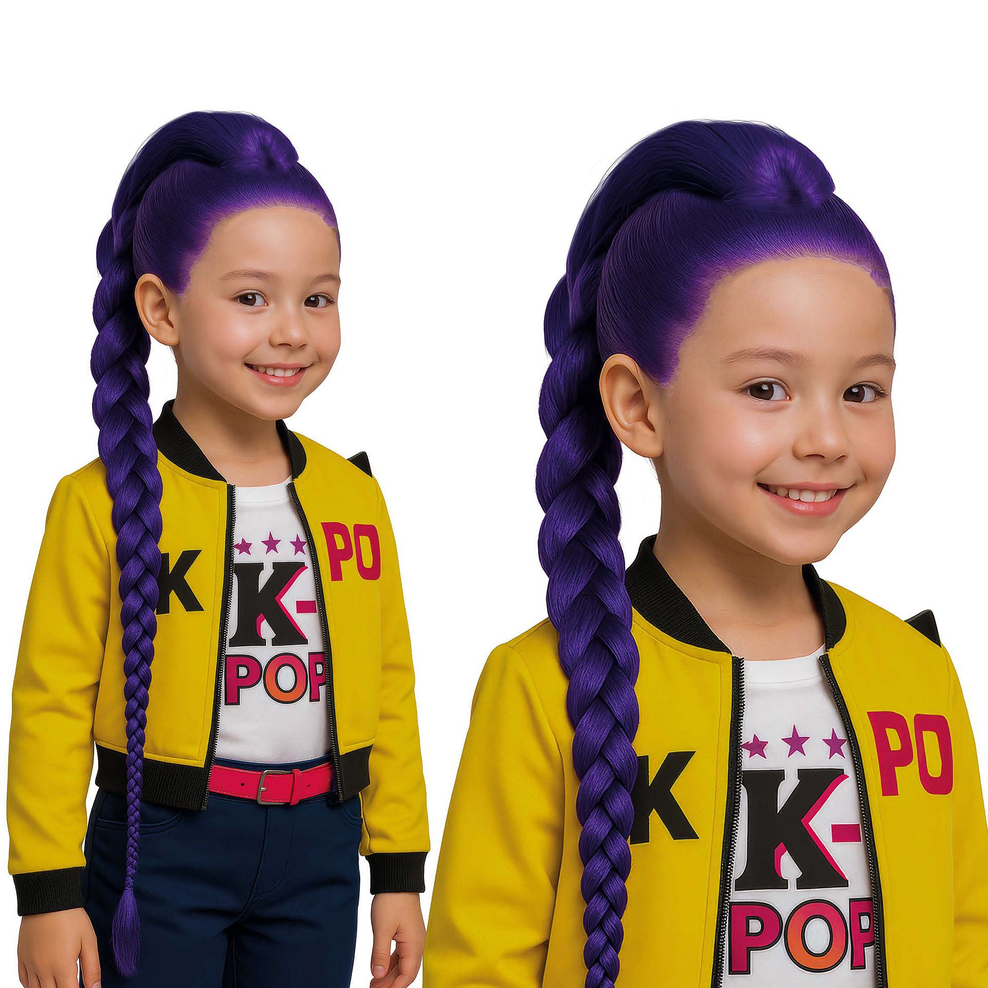 Peruca K-Pop Rumi Infantil