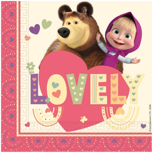 Guardanapos Masha Sweet Heart 20 Unid