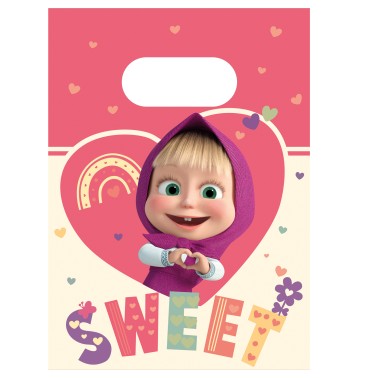 Sacos Masha Sweet Heart 4 Unid