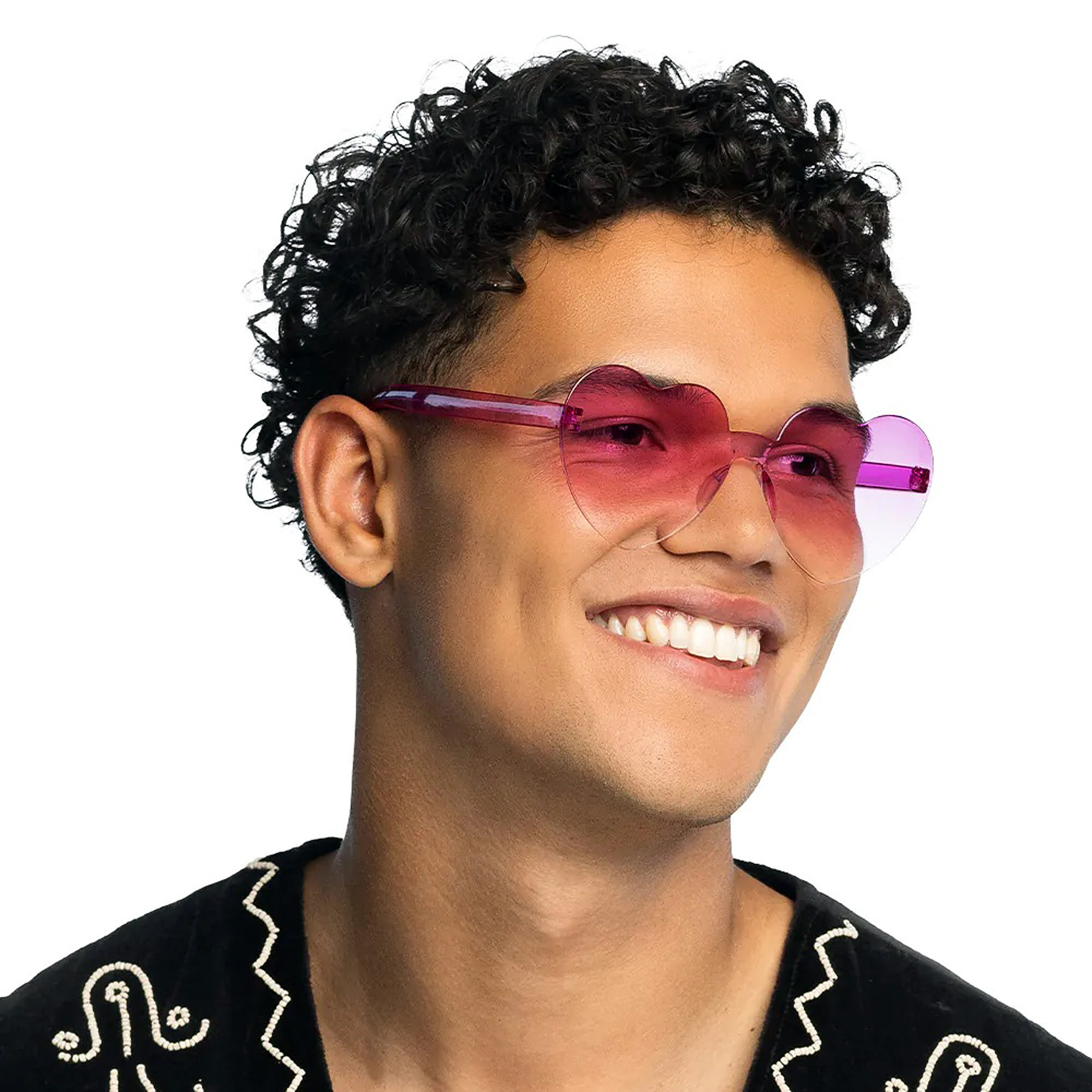 Óculos Coração Festival Rosa