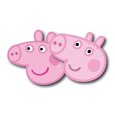 M�scaras Peppa Pig 6 Unid