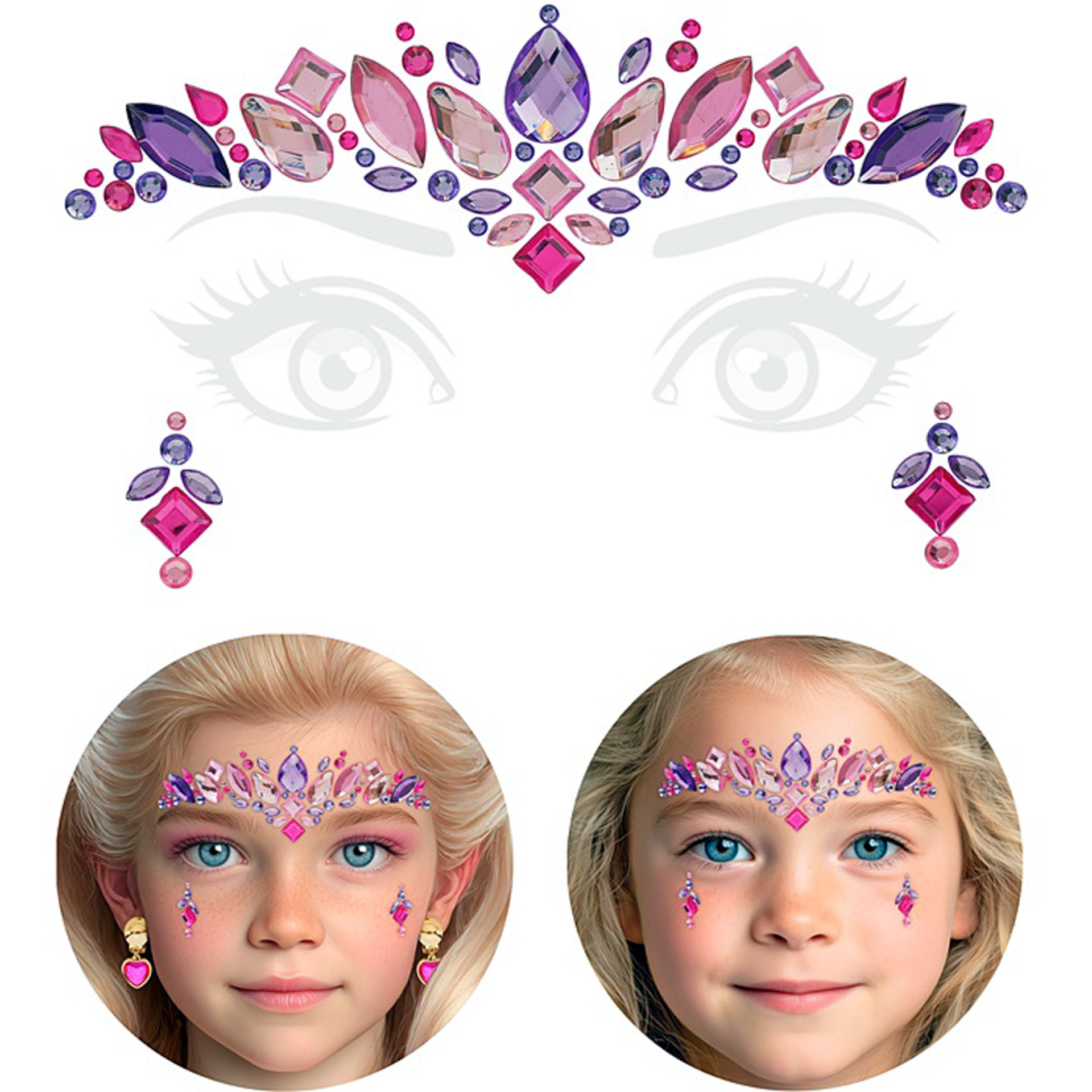 Brilhantes Adesivos Princesa Infantil