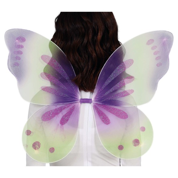 Asas Borboleta Verdes e Lil�s