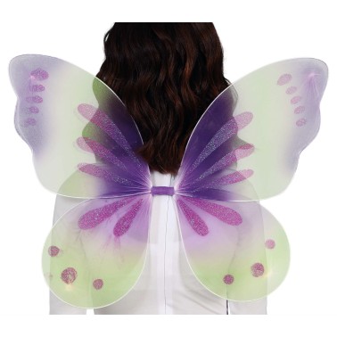 Asas Borboleta Verdes e Lil�s