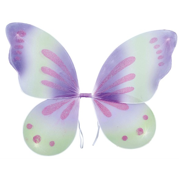 Asas Borboleta Verdes e Lil�s