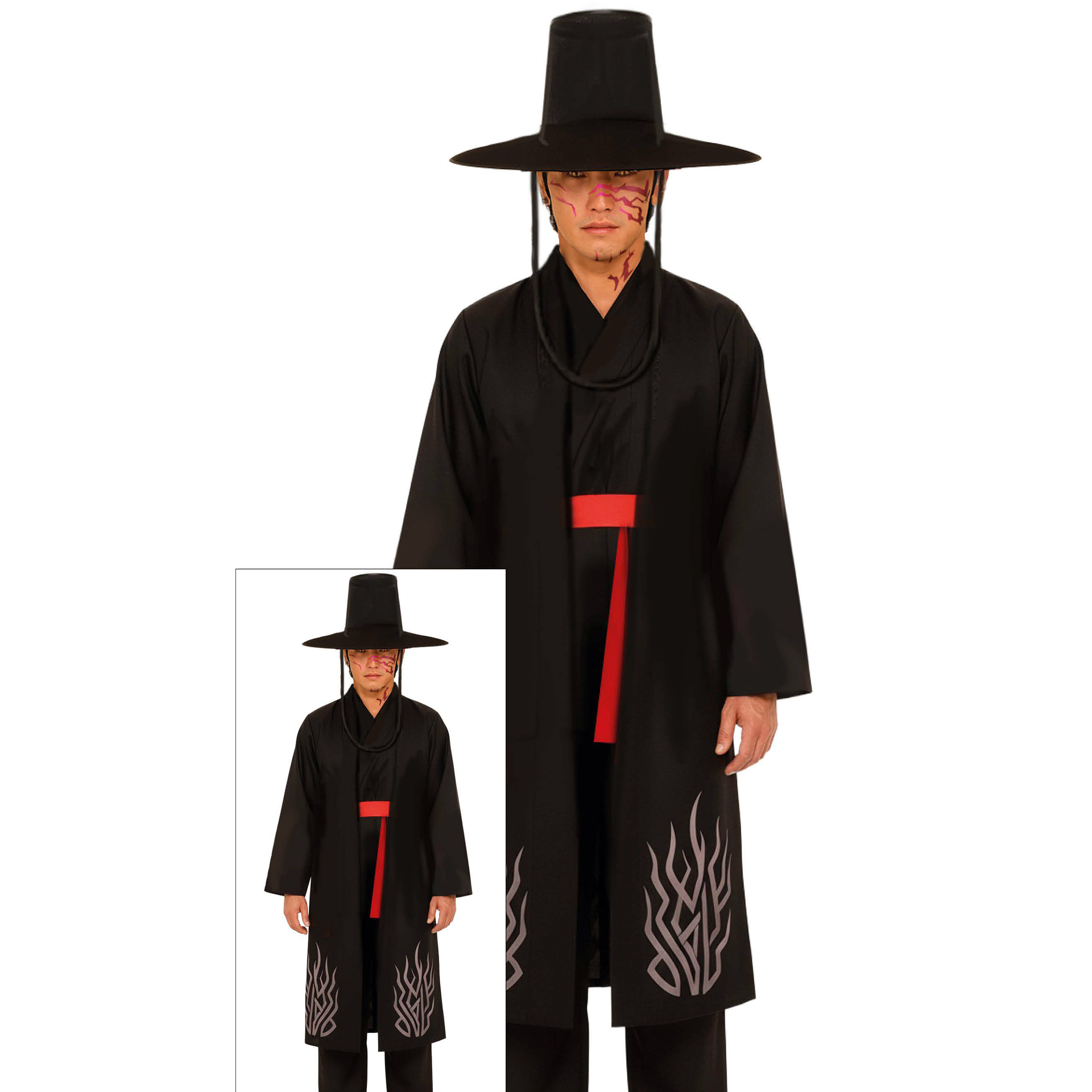 Fato Black Demon Homem