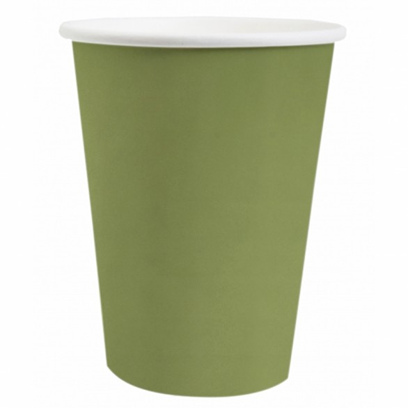 Copos Verde Olive 10 Unid