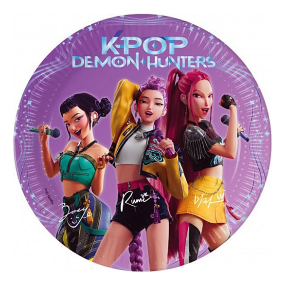 Pratos K-Pop Demon Hunters Pequenos 8 unid
