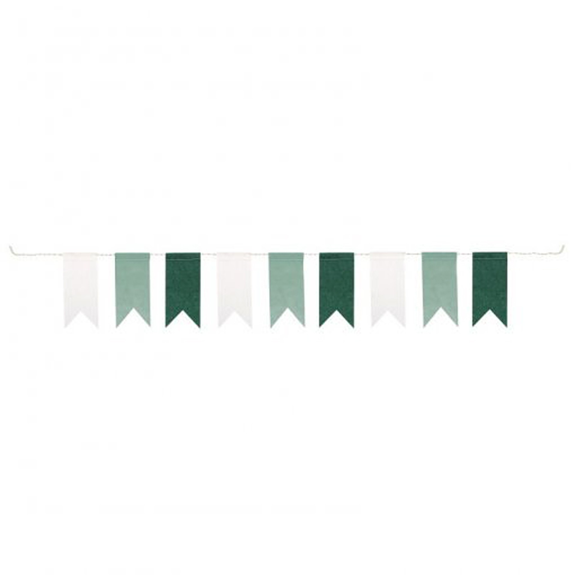 Bandeirolas em Feltro Verde e Branco