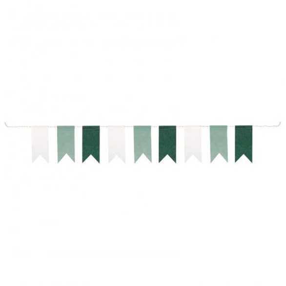Bandeirolas em Feltro Verde e Branco