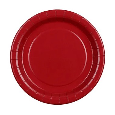 Pratos Vermelho Escuro 6 Unid