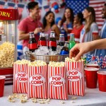 Saquinhos Popcorn as Riscas 8 Unid