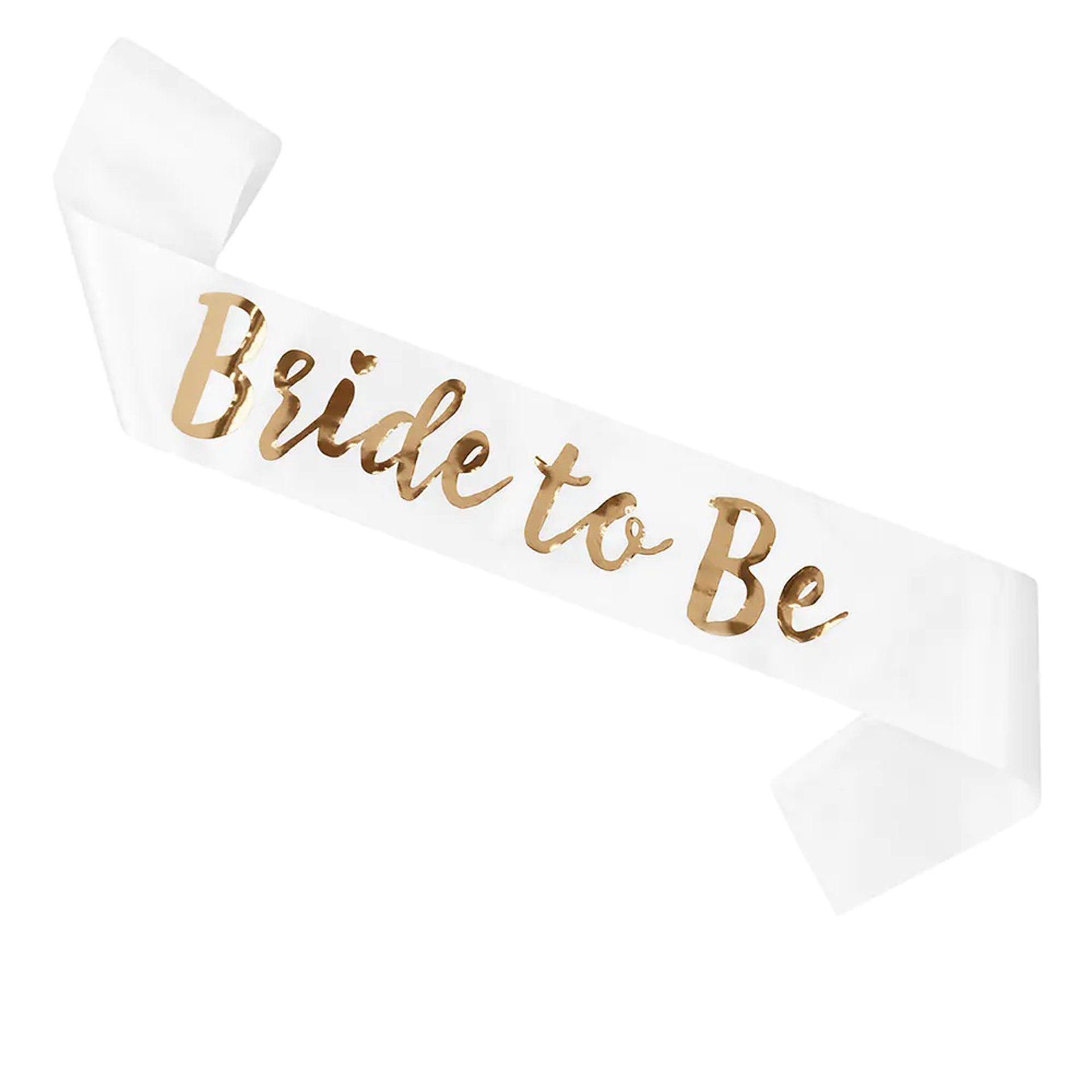 Faixa Bride To be Branca e Dourada
