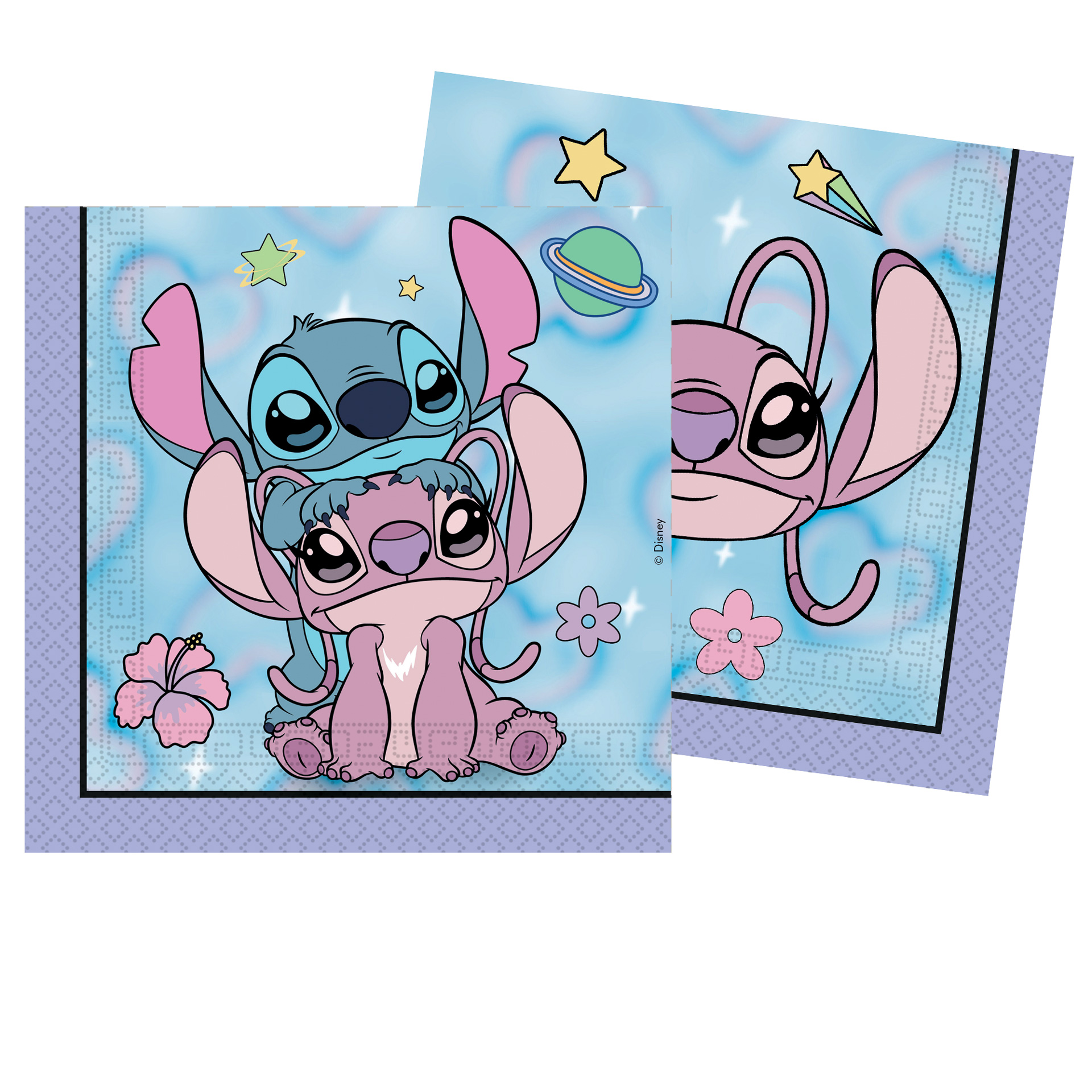 Guardanapos Stitch e Angel