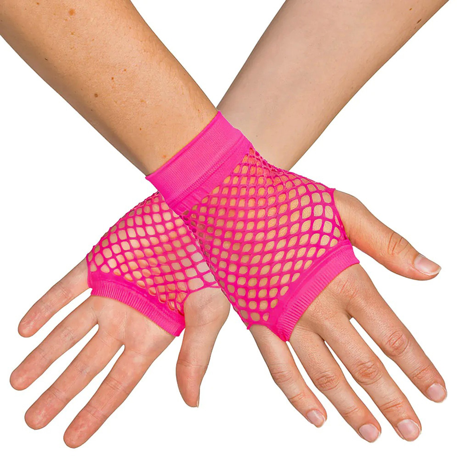 Luvas de Rede Curtas Rosa