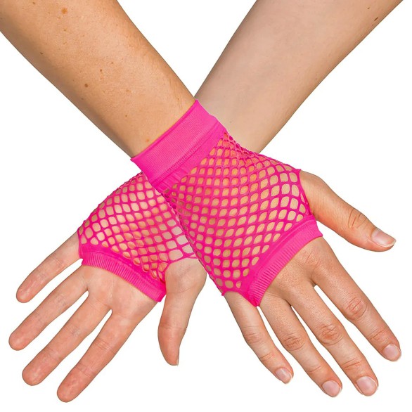 Luvas de Rede Curtas Rosa