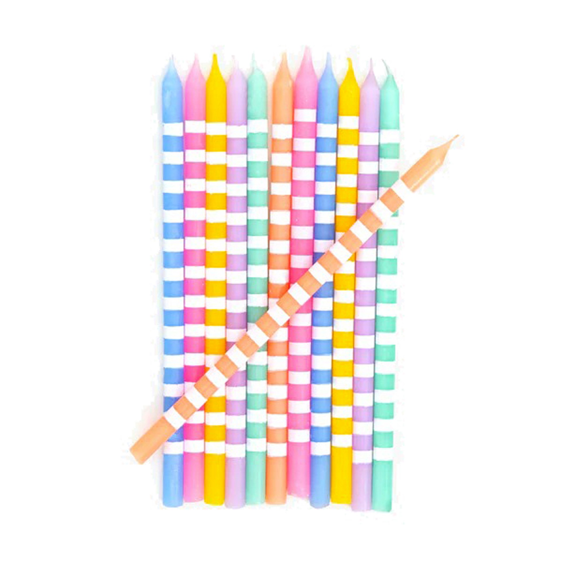 Velas Riscas Pastel 12 Unids