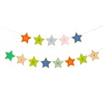 Grinalda Happy Birthday Estrelas Coloridas
