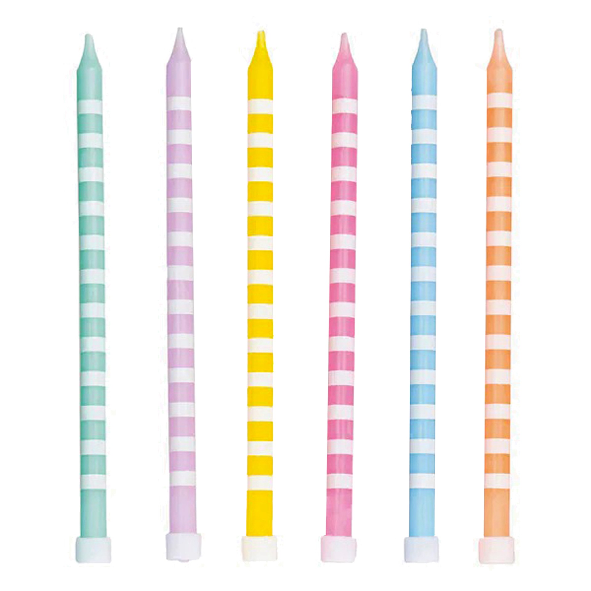 Velas Riscas Pastel 12 Unids
