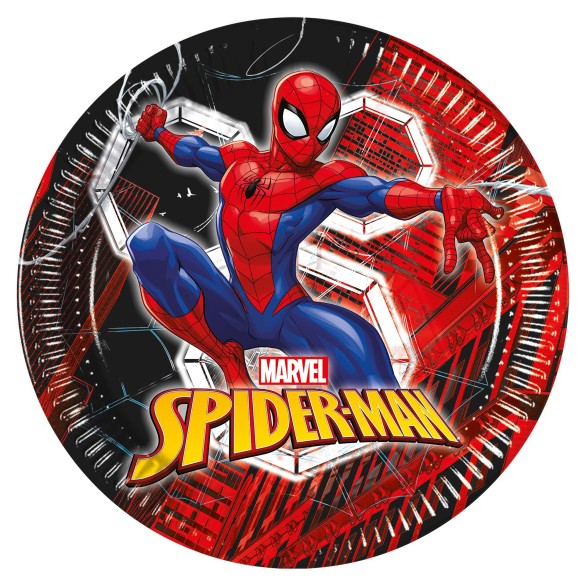 Pratos Spiderman Web 8 Unid