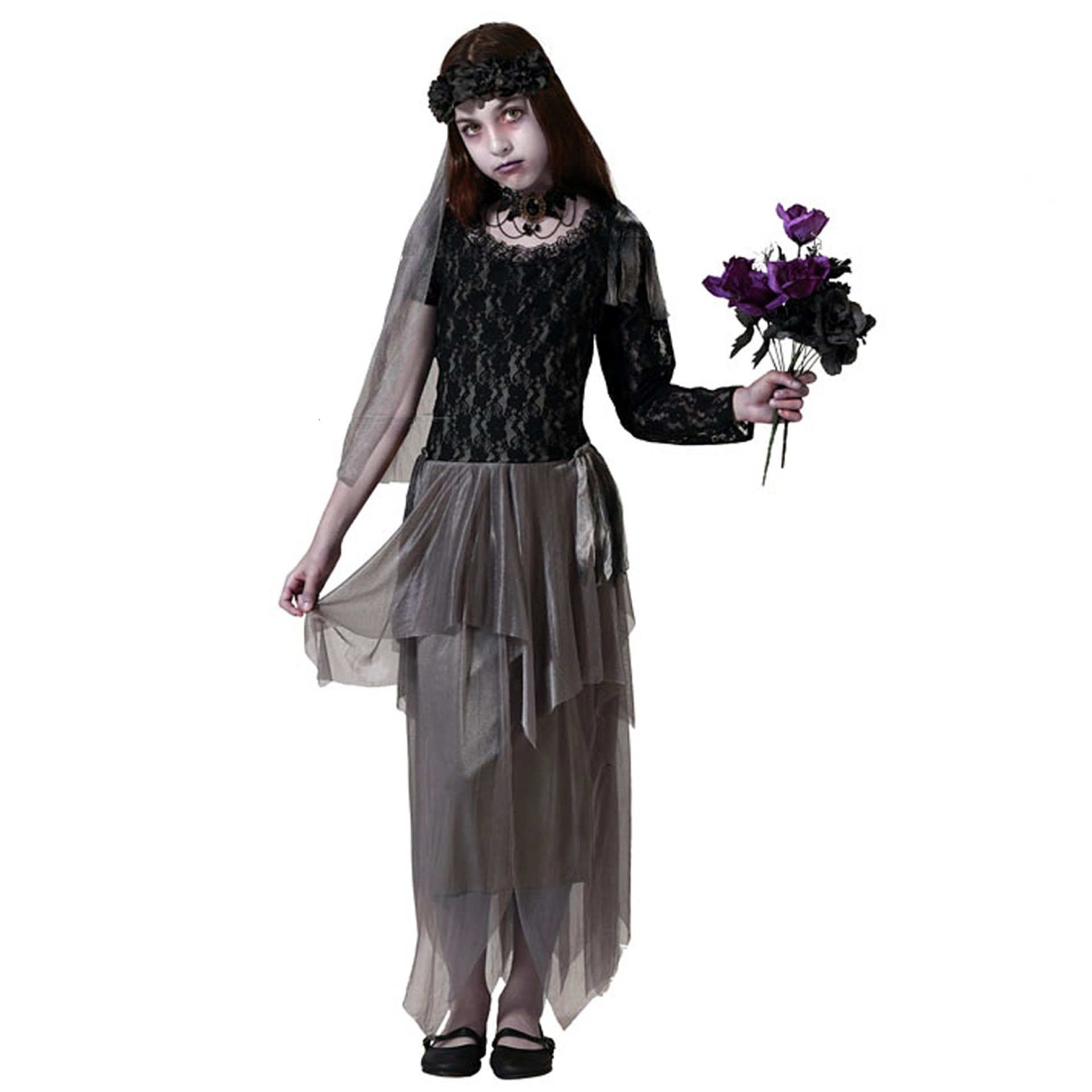 Fato Noiva de Halloween Menina