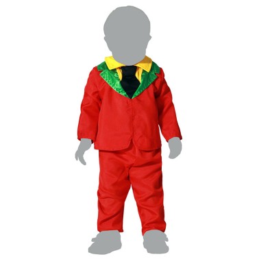 Fato Palha�o Joker Vermelho Menino