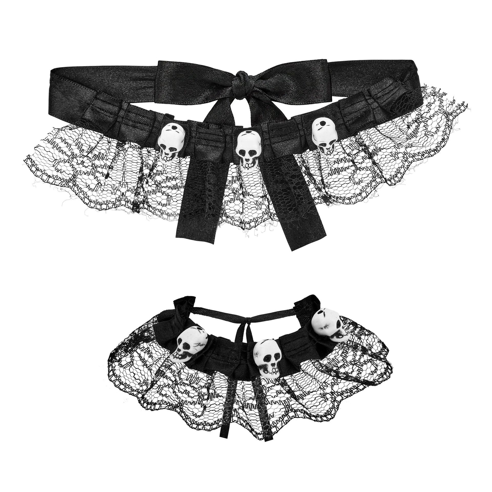 Gargantilha e Pulseira de Caveiras