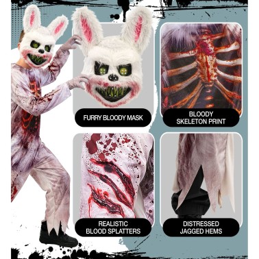 Fato Coelho Zombie Menino Fato Coelho Zombie Menino