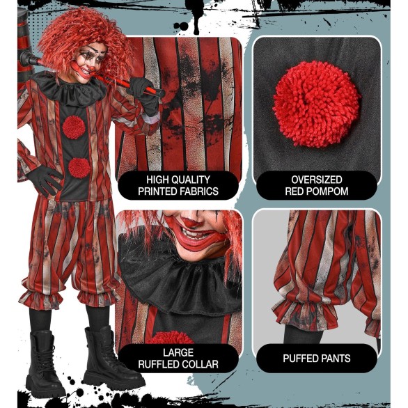 Fato Palhaço Dark Circus Menino