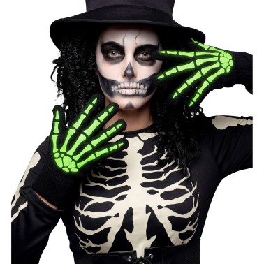 Luvas Esqueleto Glow in the Dark
