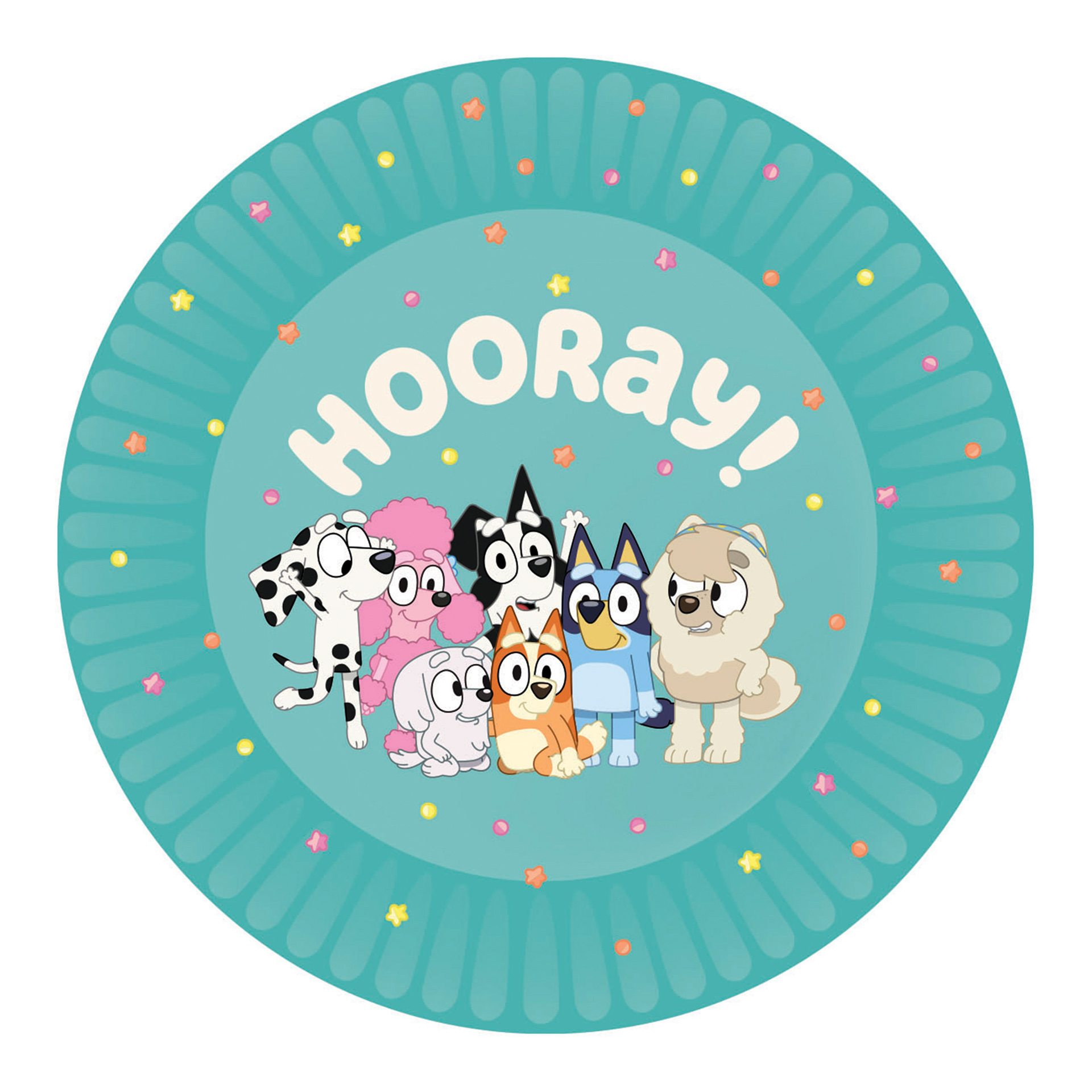 Pratos Bluey e Bingo 8 Unid