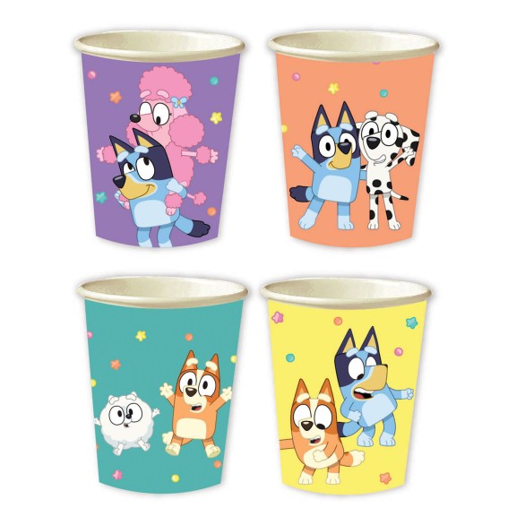 Copos Bluey e Bingo 8 Unid