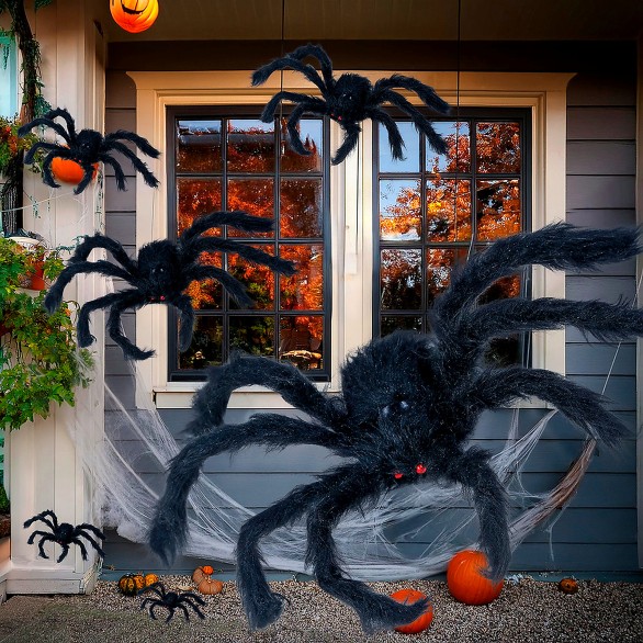 Aranha Negra Mega Halloween 200CM