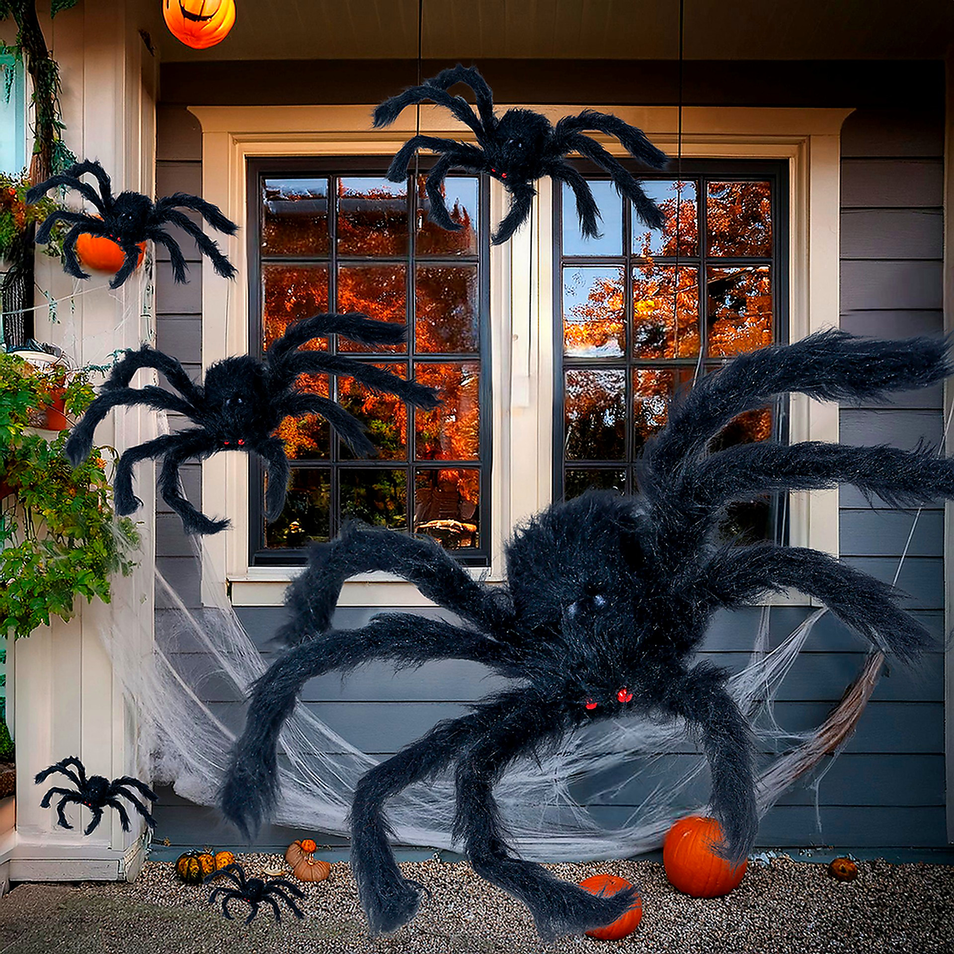 Aranha Negra Mega Halloween 200CM
