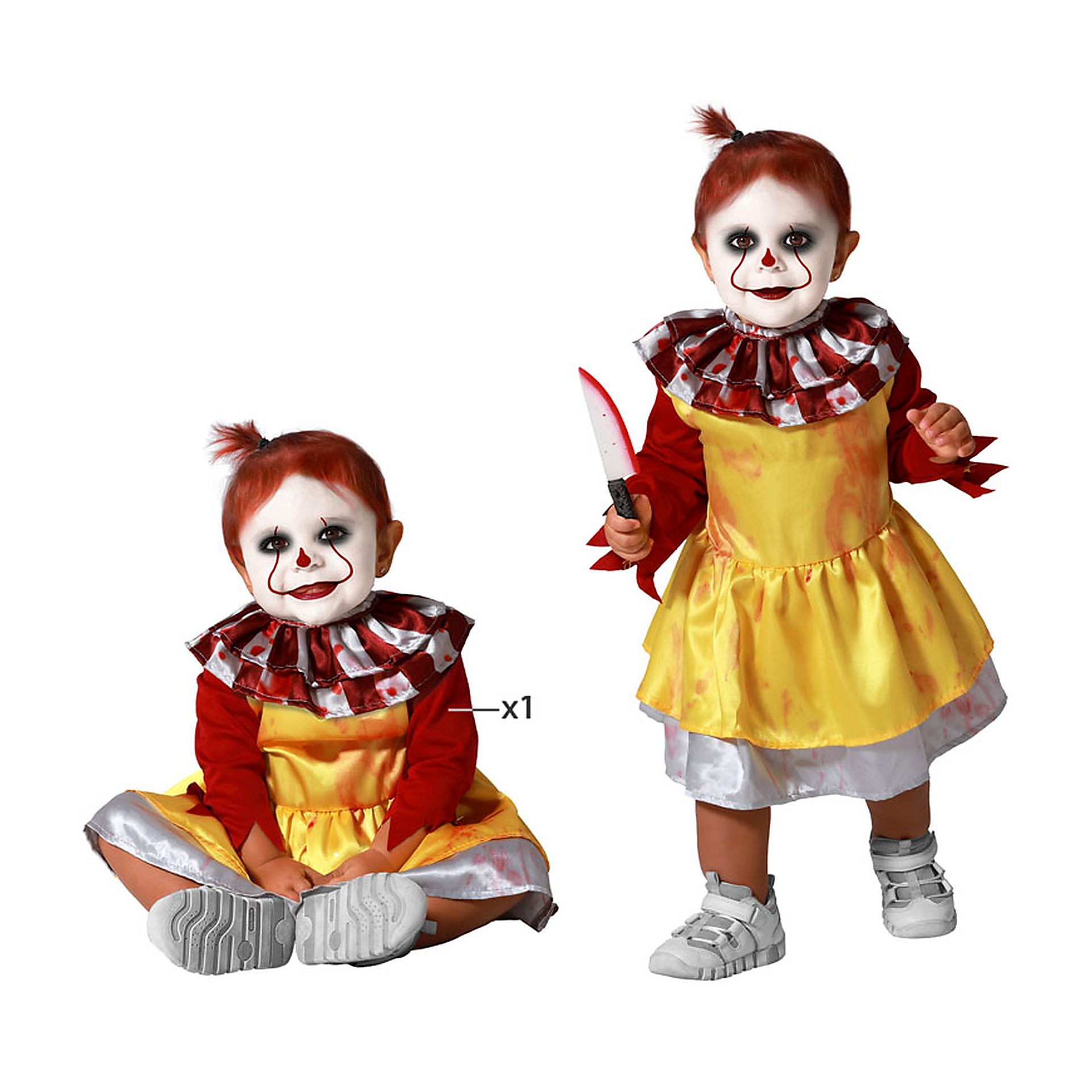 Fato Palhaça Mad Circus Bebé Menina