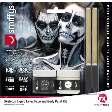 Latex liquido Preto e Branco com esponjas Latex liquido Preto e Branco com esponjas
