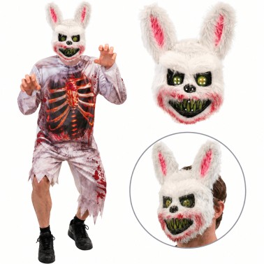 Fato Coelho Zombie Adulto