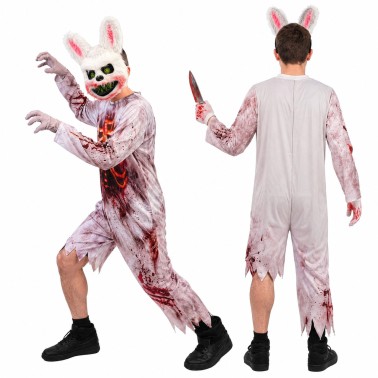 Fato Coelho Zombie Menino
