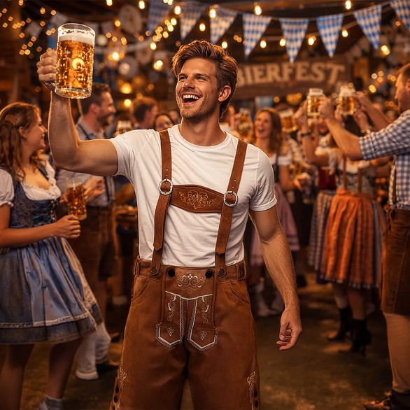 Traje Alemão Lederhosen Oktoberfest