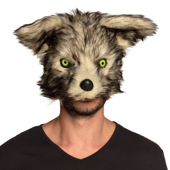 Máscara Lobo Com Pelo