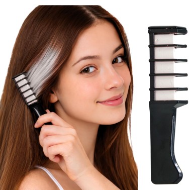 Pente Pinta Cabelo Madeixas Brancas