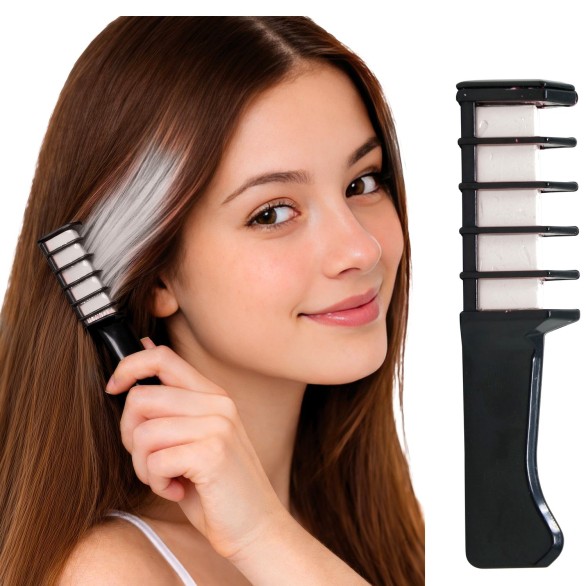 Pente Pinta Cabelo Madeixas Brancas