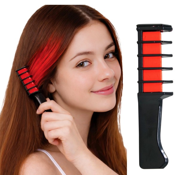 Pente Pinta Cabelo Madeixas Vermelhas